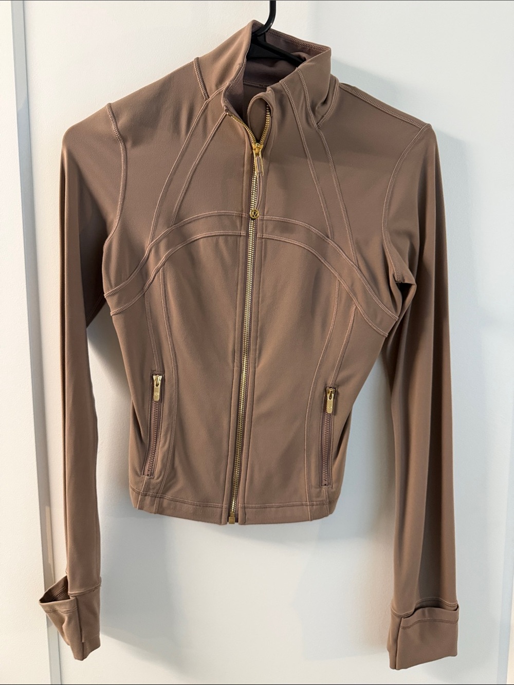 Lululemon Taupe Full-Zip Active Jacket